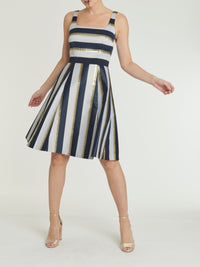 MARINE / GOLD ROBE BRETELLE