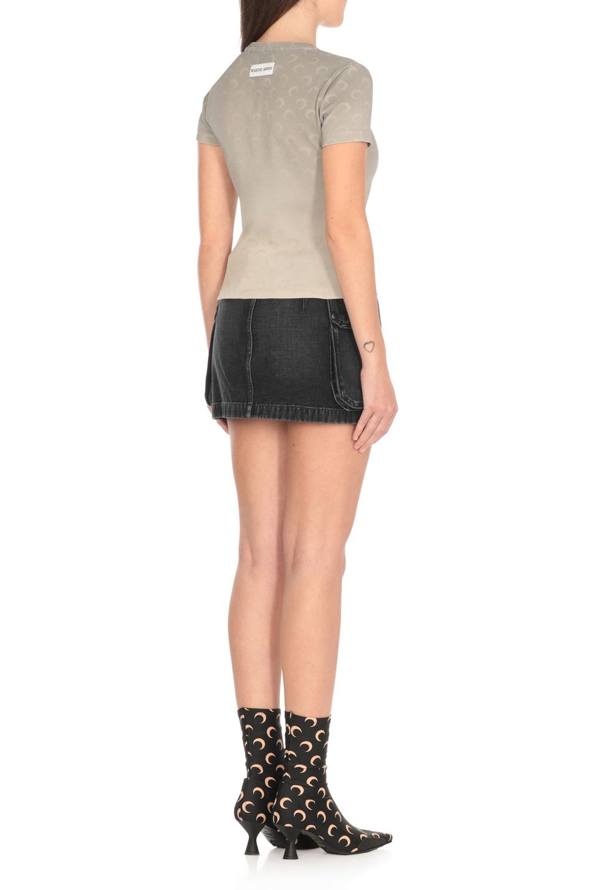 Moon Faded Jersey Baby Fit T-Shirt - Gris