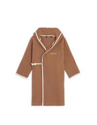 Peignoir enfant en coton nid d'abeille - Caramel