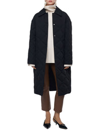 Penny long quilted coat - Black