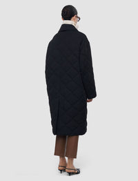 Manteau long Penny matelassé - Black