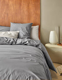 Drap housse en percale de coton - Gris Doux