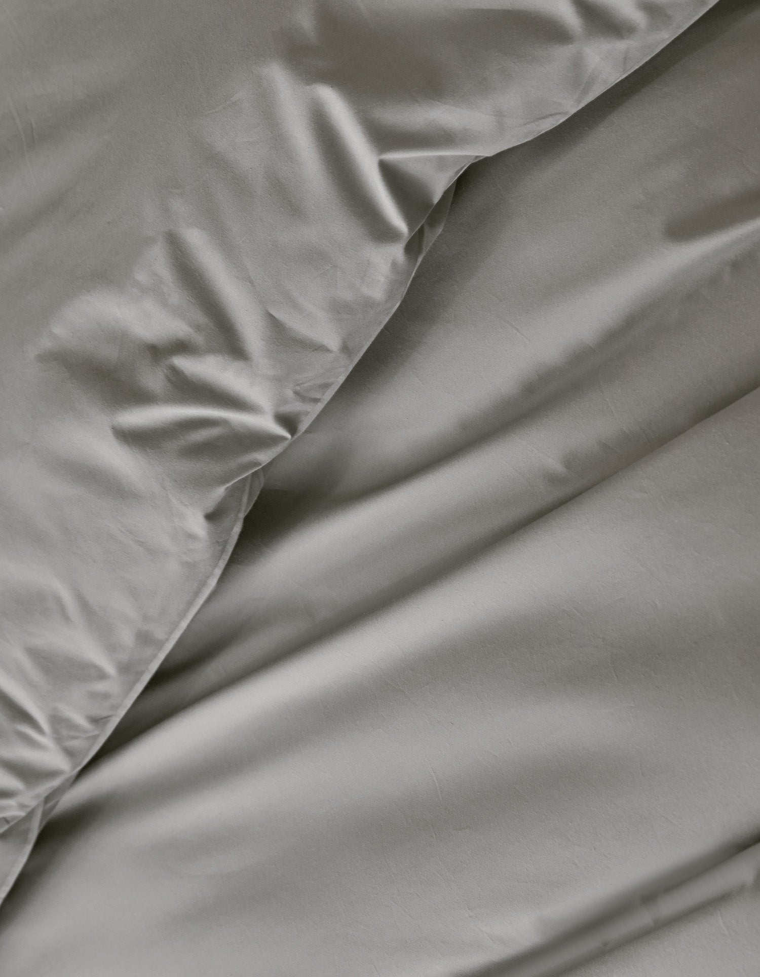 Housse de couette en percale de coton - Gris Doux