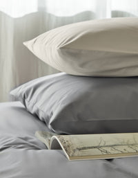 Housse de couette en percale de coton - Gris Doux
