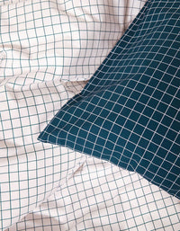 Taies d'oreiller en percale de coton - Vert Bleuté