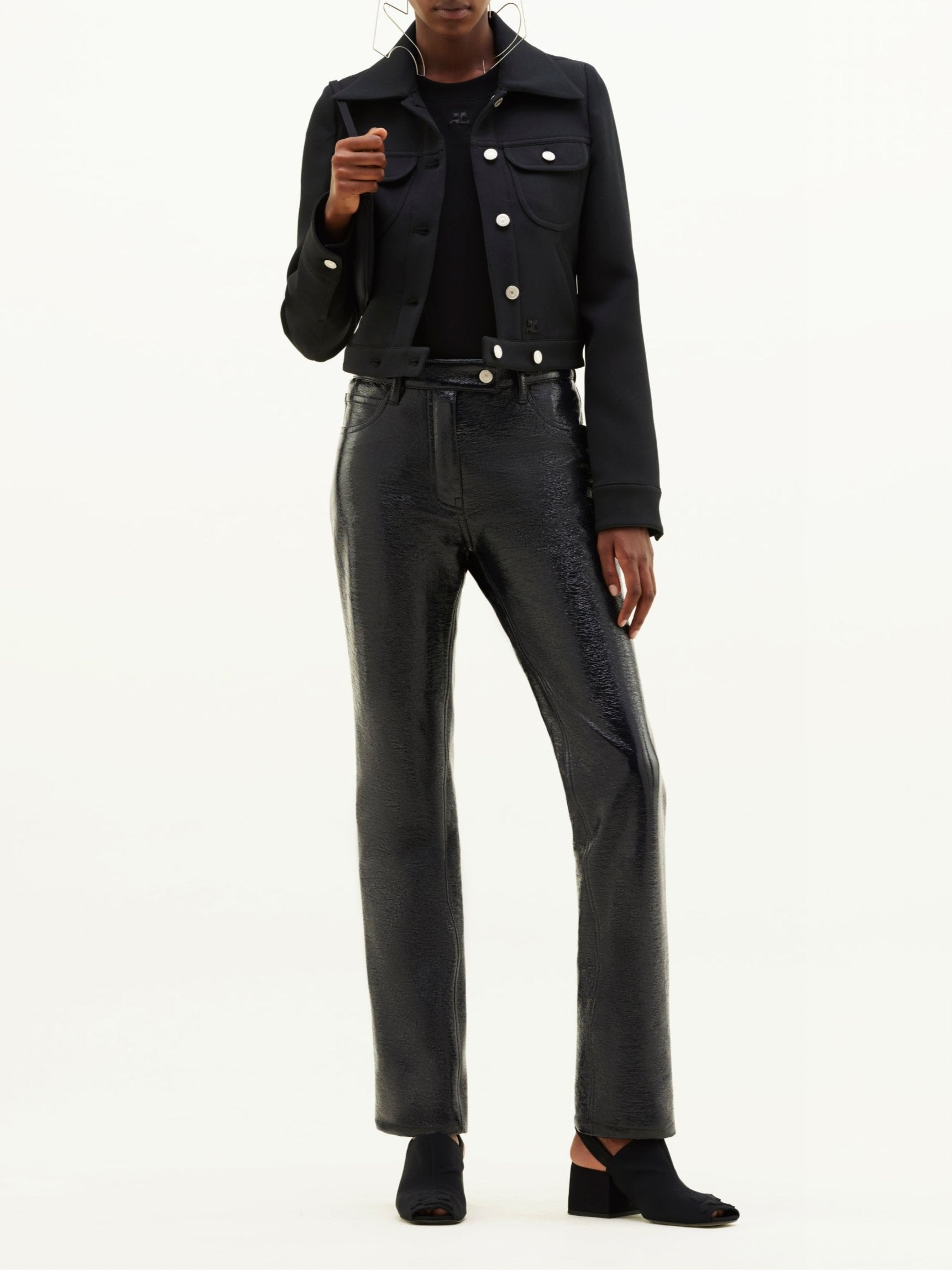 3pcs RELIQUAT 170€ / Pantalon réédition 5-pocket en vinyle - Rose