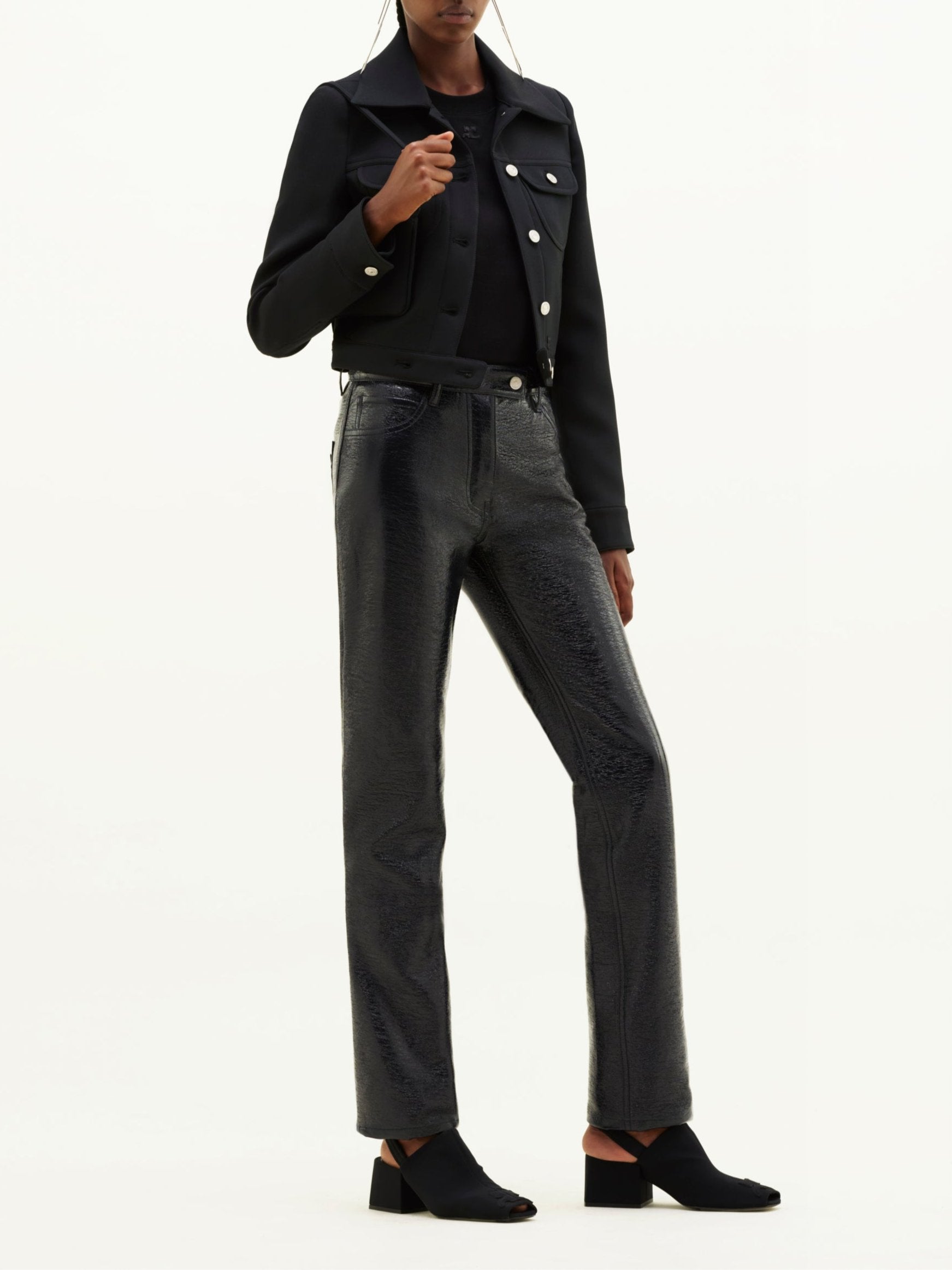 1pcs RELIQUAT 170€ / Pantalon réédition 5-pocket en vinyle - Purple