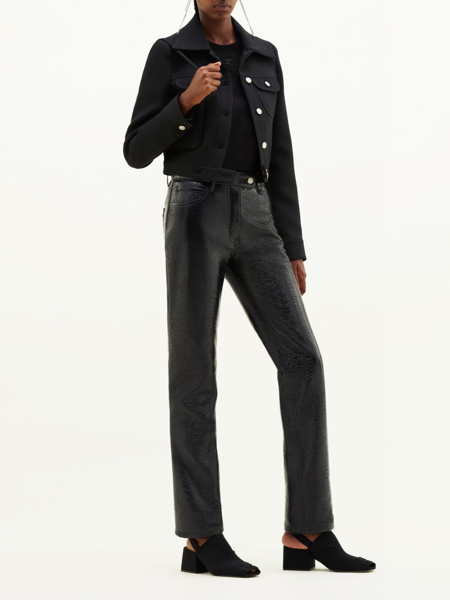 3pcs RELIQUAT 170€ / Pantalon réédition 5-pocket en vinyle - Rose
