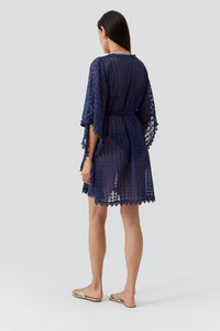 Petra short kaftan - Marine