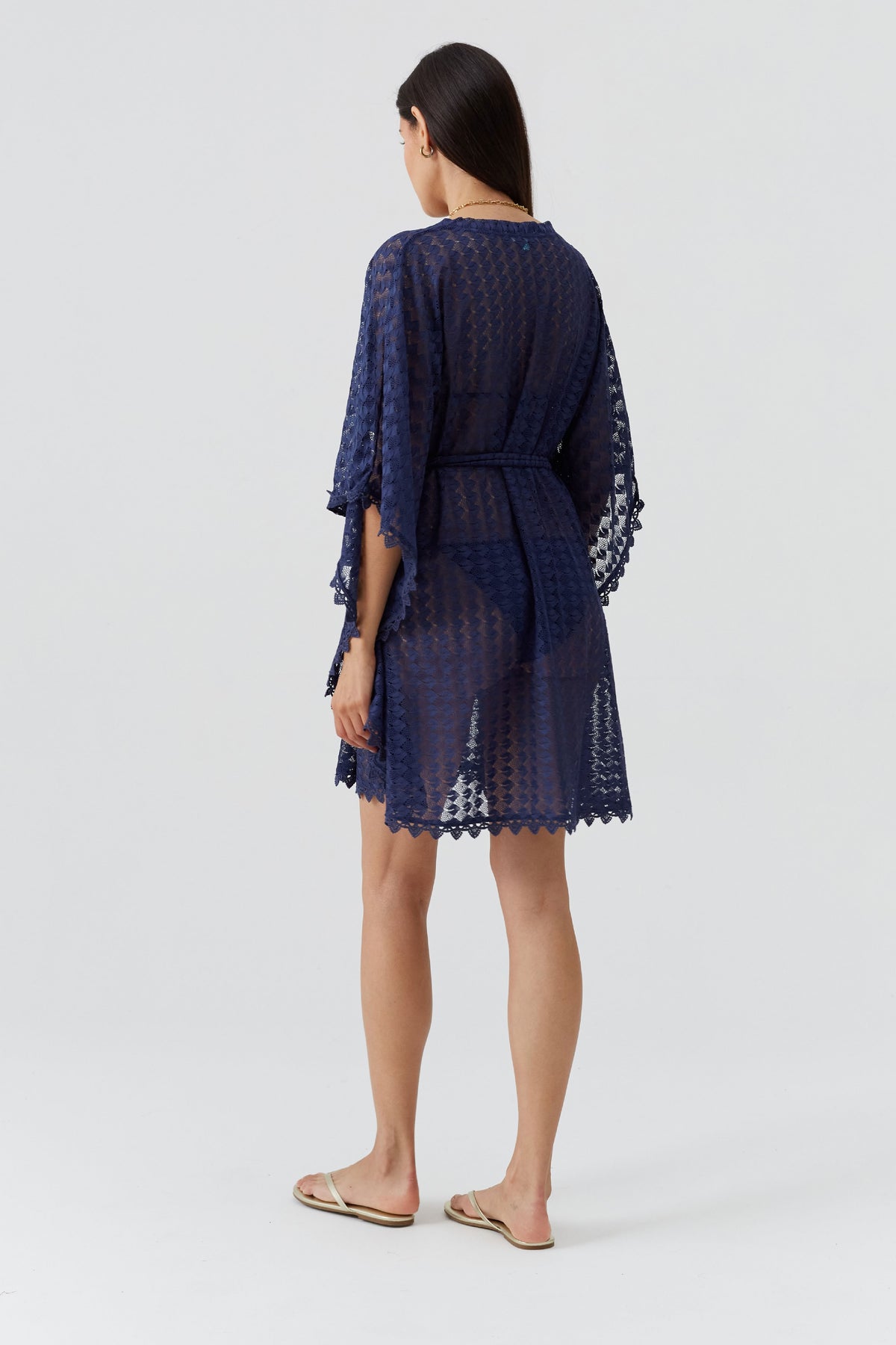 Petra short kaftan - Marine