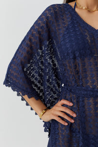 Petra short kaftan - Marine