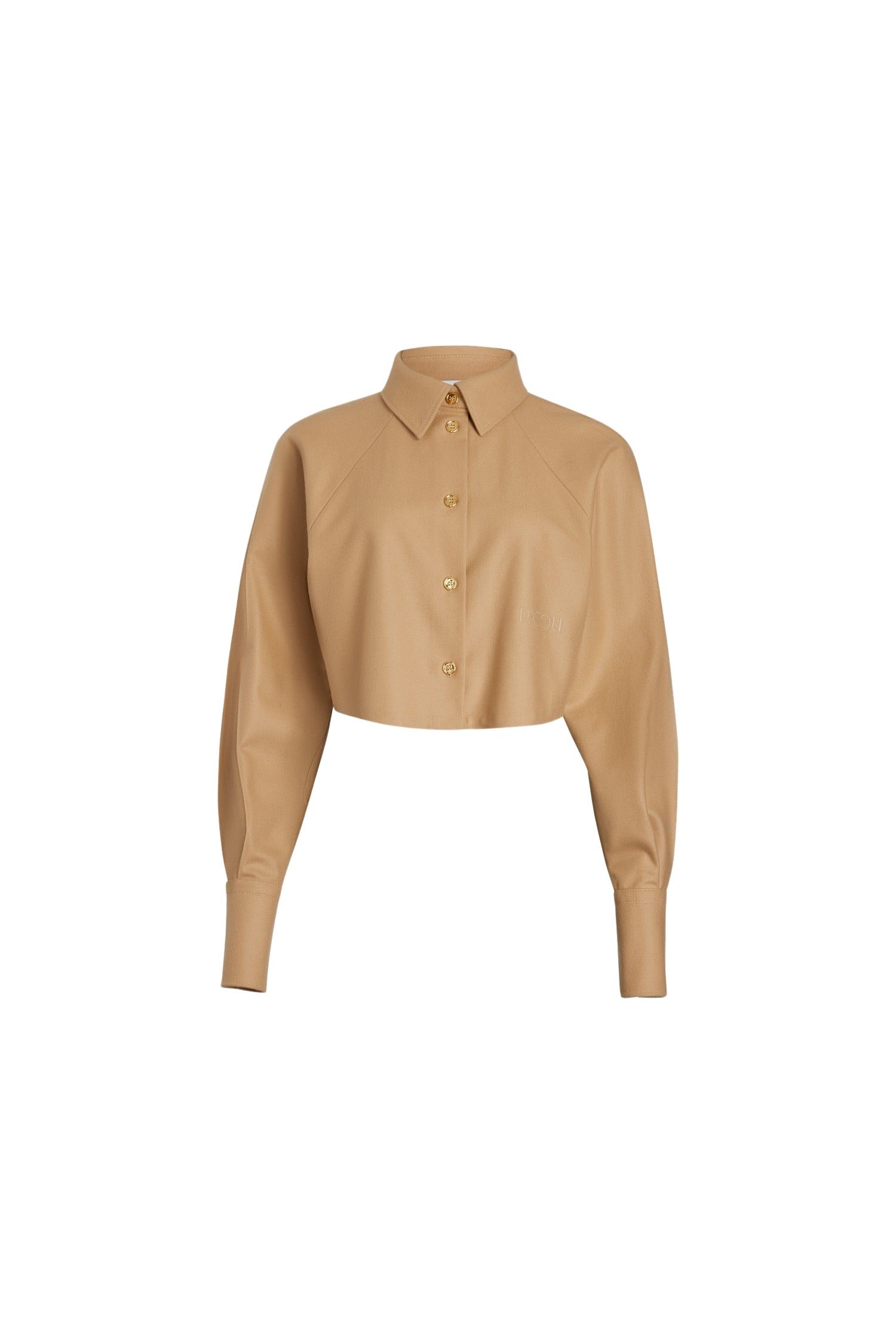 Chemise courte en mélange de laine éco-responsable