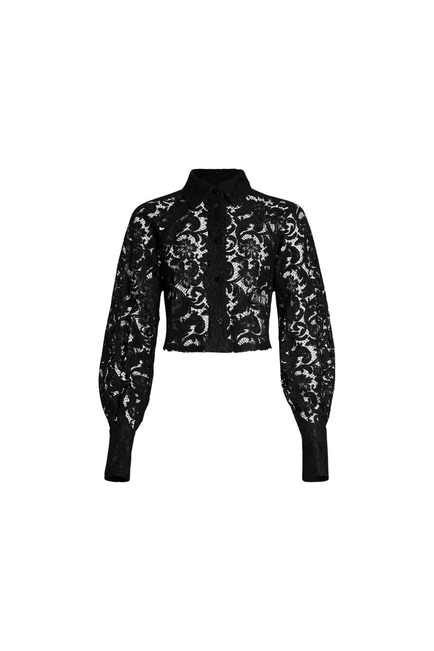 Chemise courte en dentelle de coton bio