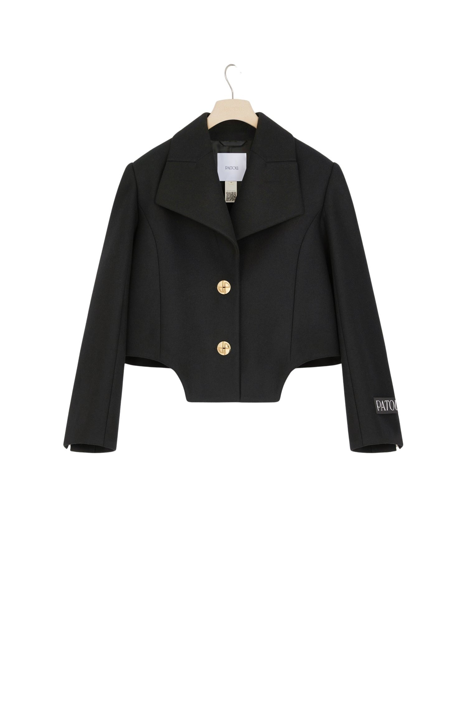 Veste courte à découpes en feutre de laine mélangée