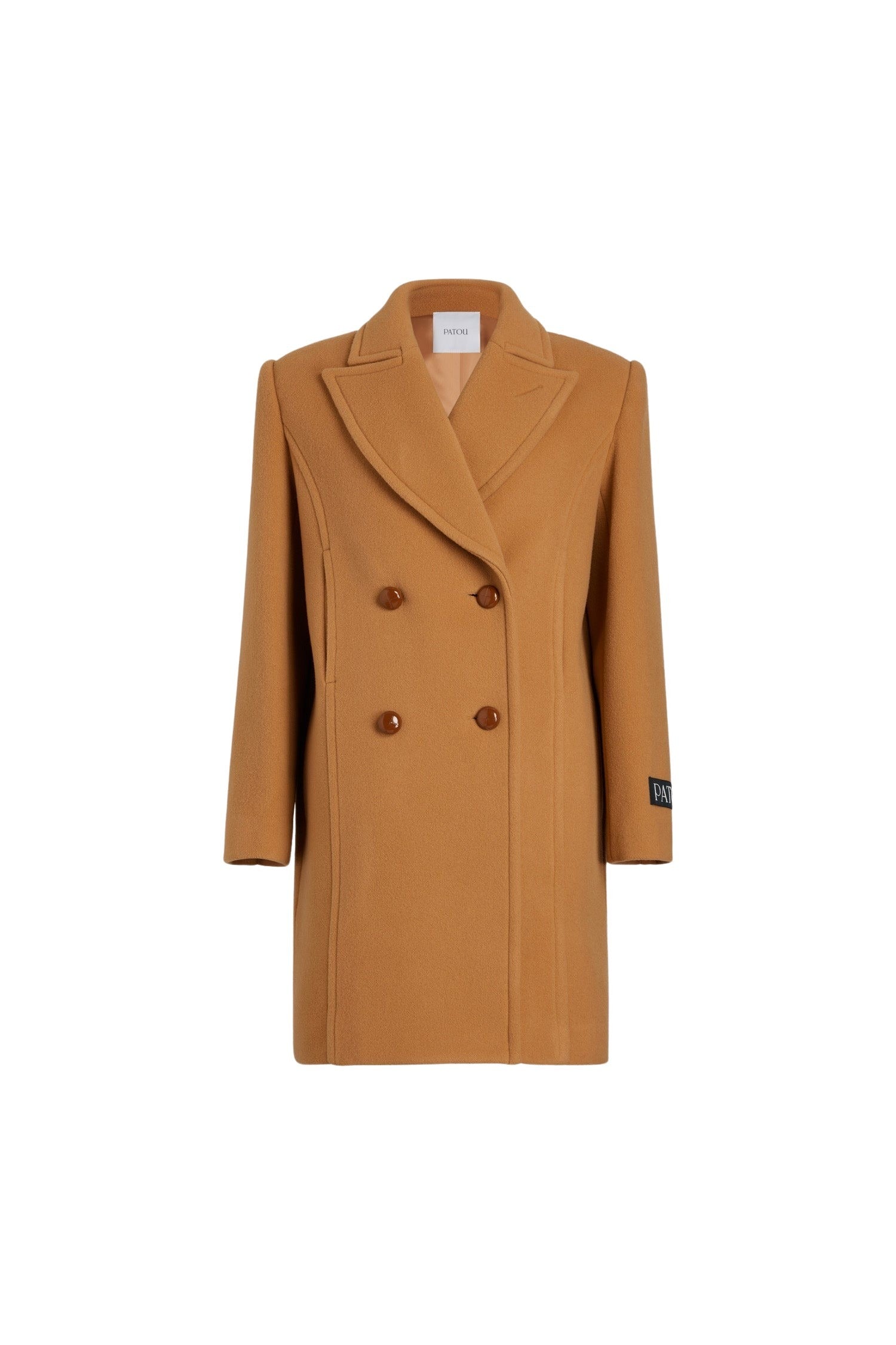 Manteau croisé en laine et cachemire