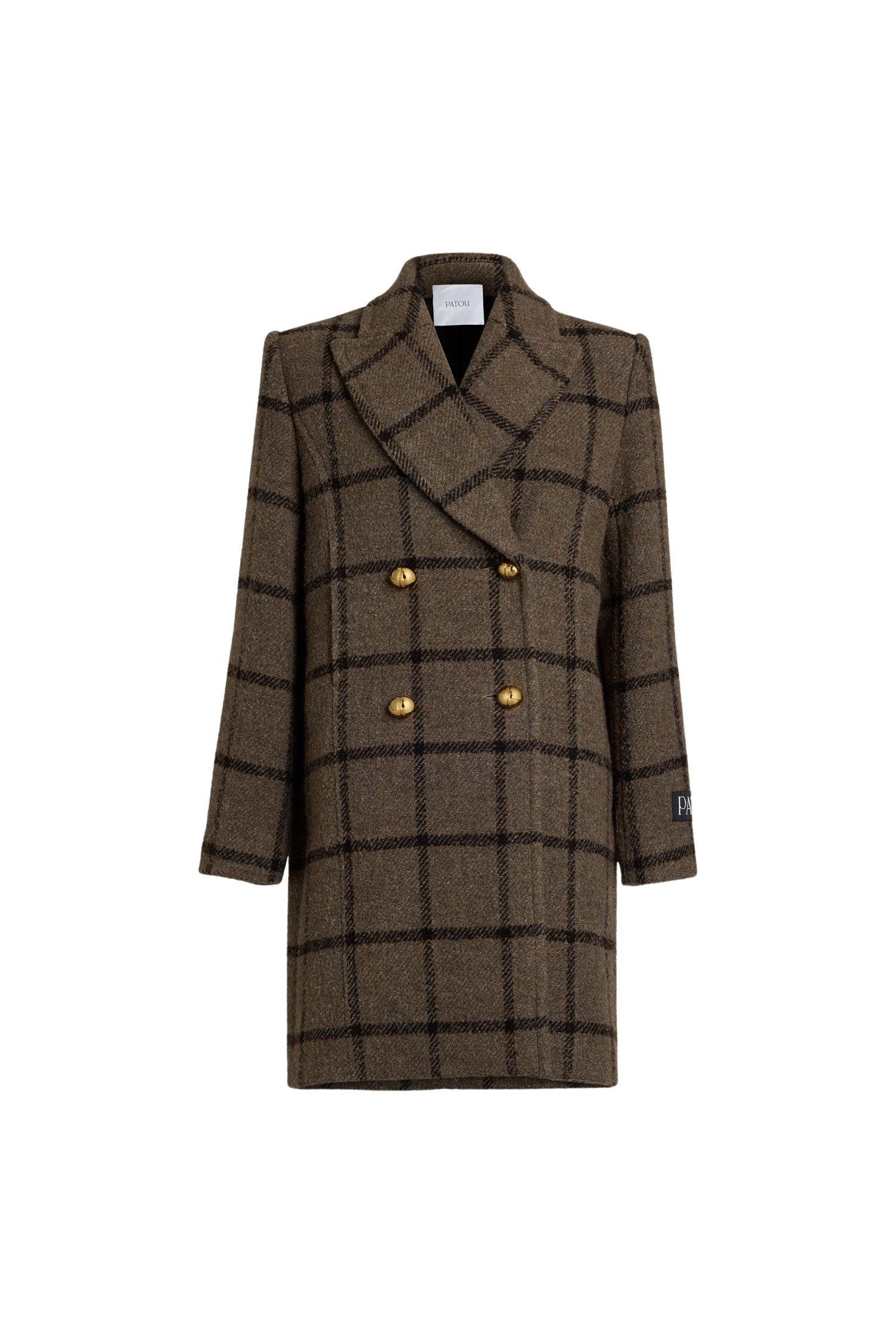 Manteau croisé en mélange de laine recyclée