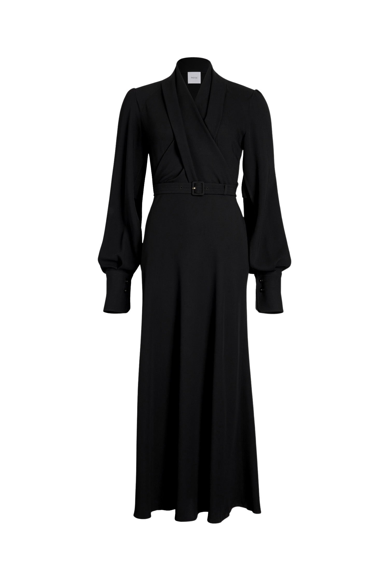 Robe longue à bustier croisé en crêpe éco-responsable