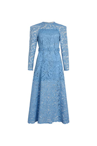 Robe longue en dentelle de coton bio