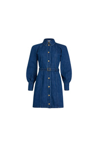 Robe courte en denim bio