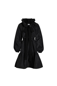 Robe à manches bouffantes en faille recyclée