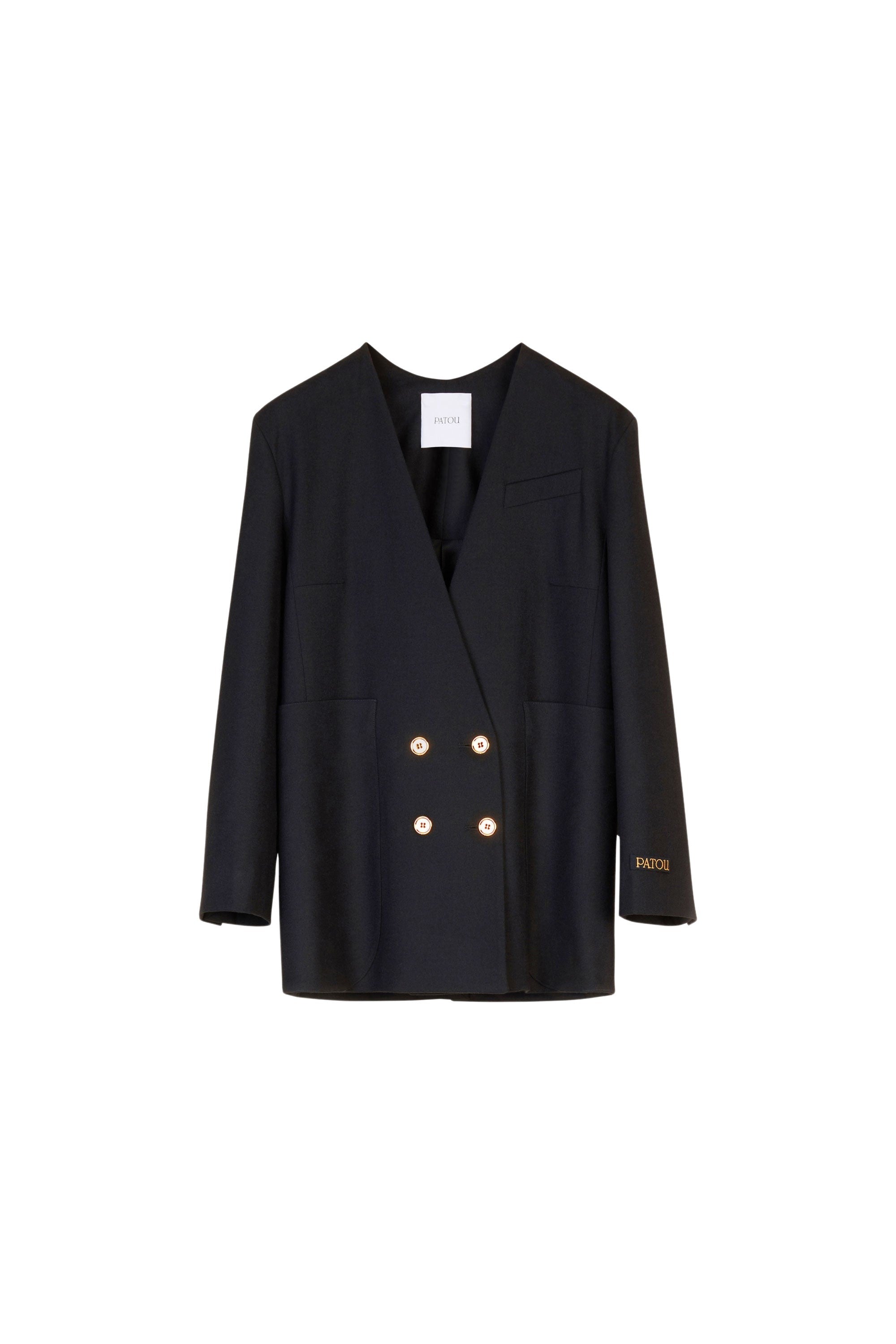 Veste croisée sans revers