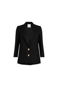 Veste en laine à bouton bijou
