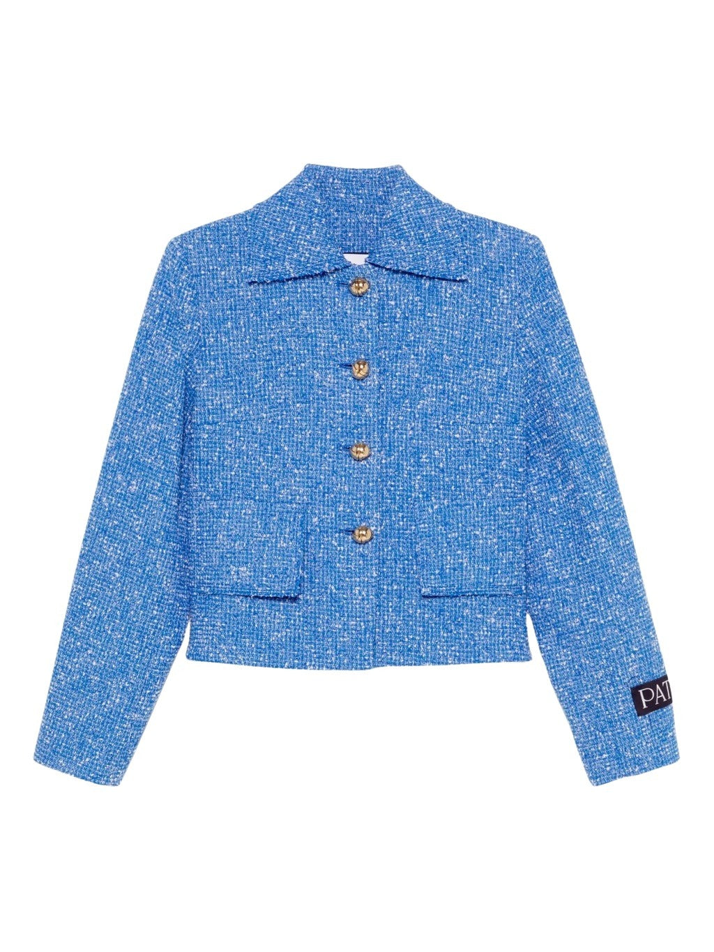Veste courte iconique en tweed de laine éco-responsable et coton bio