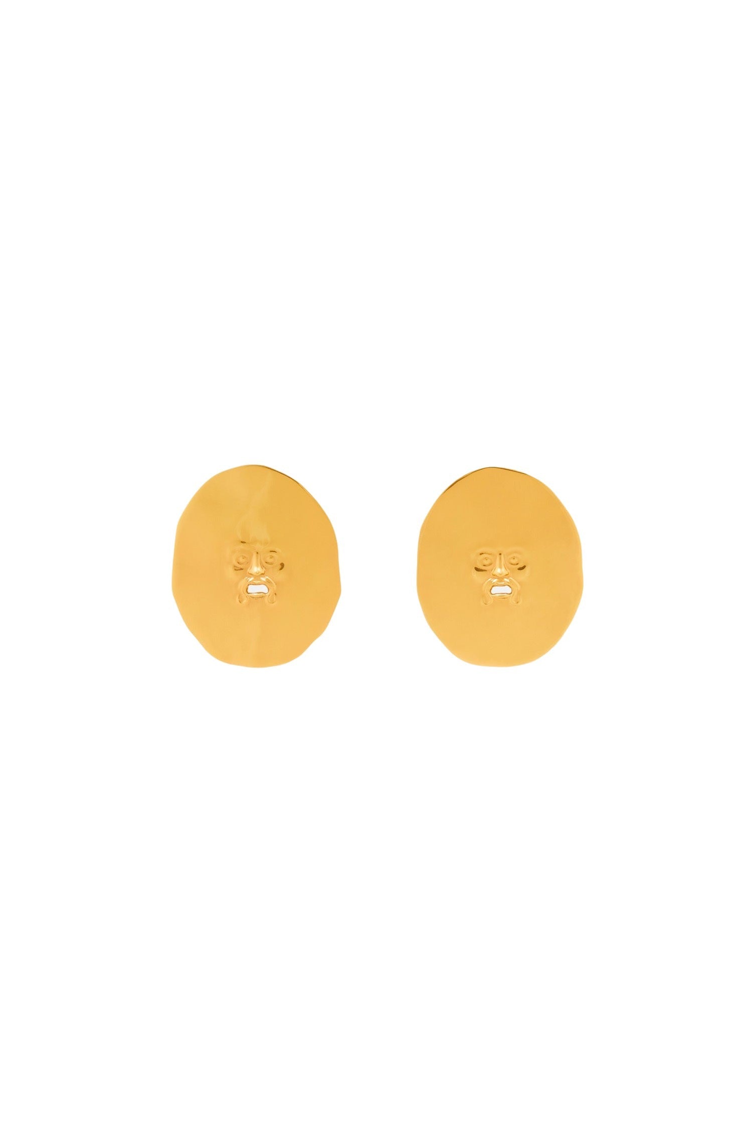 Boucles d’oreilles visage en laiton