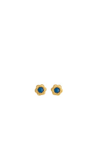 Boucles d'oreilles nid en laiton doré et résine