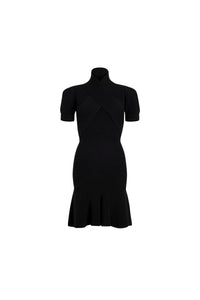 Robe à bustier croisé en laine et cachemire éco-responsable