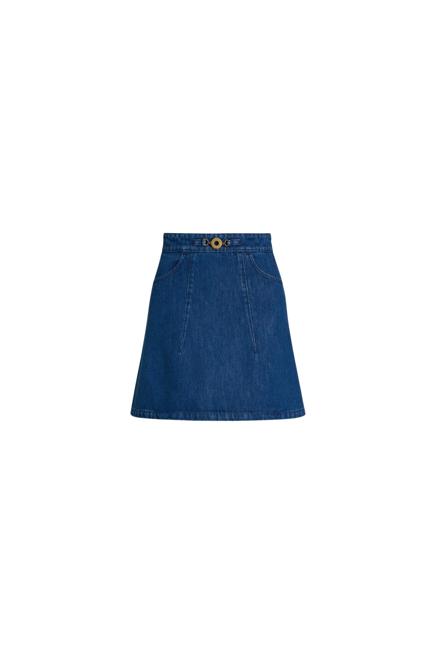 Mini jupe évasée en denim bio