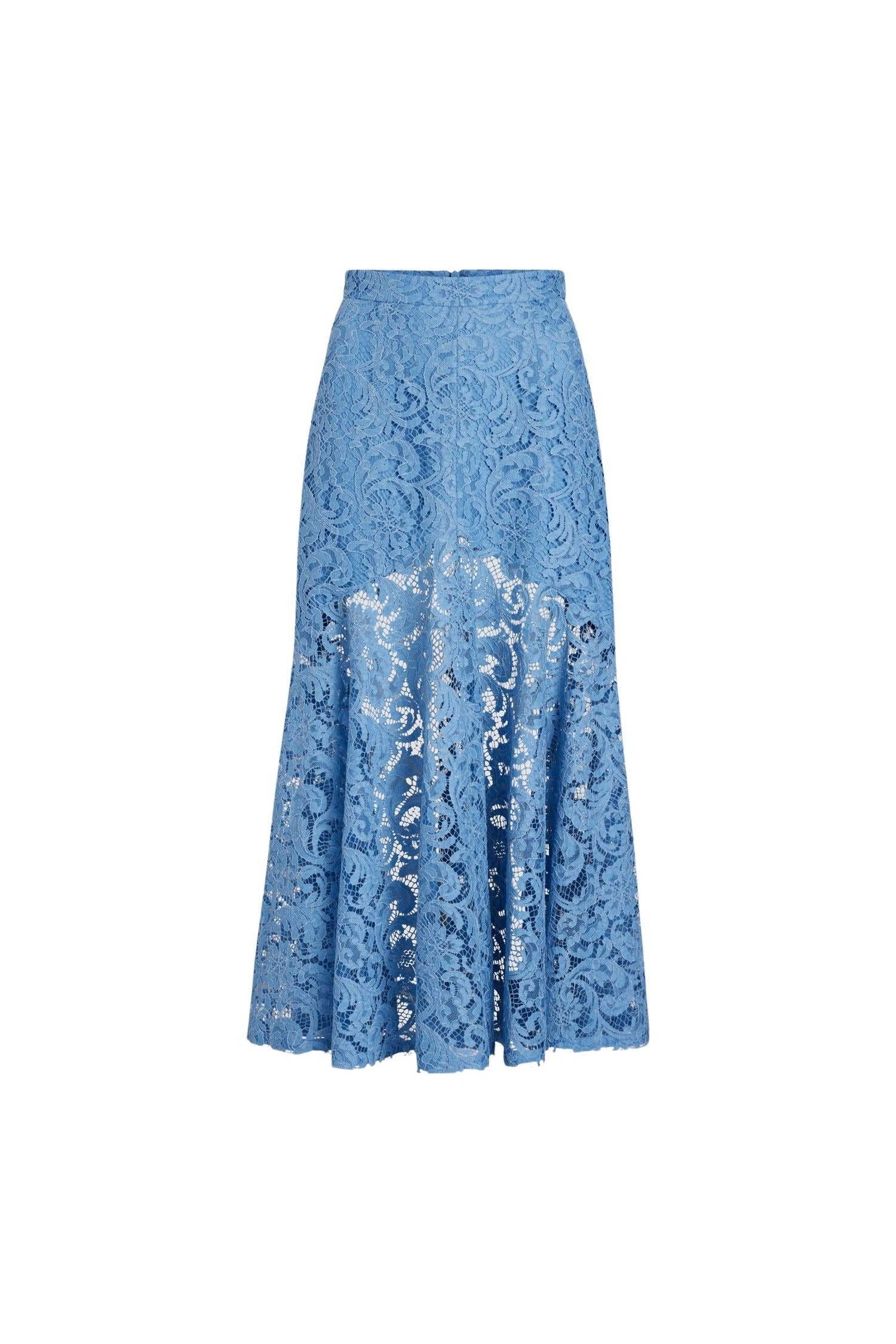 Jupe midi sirène en dentelle de coton bio