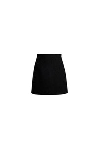 Mini jupe en tweed de laine éco-responsable et coton bio