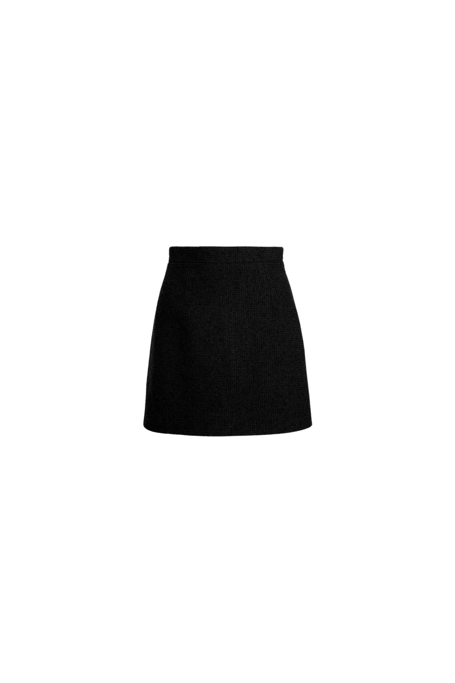 Mini jupe en tweed de laine éco-responsable et coton bio