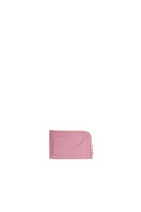 Porte-cartes zippé Patou en cuir