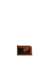 Porte-cartes zippé Patou en cuir