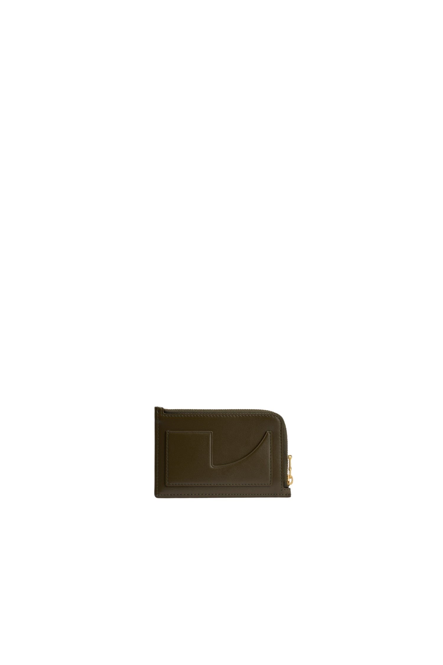 Porte-cartes zippé Patou en cuir