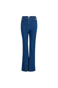 Pantalon évasé en denim bio