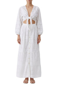Blouse courtz Pia à manches longues - White