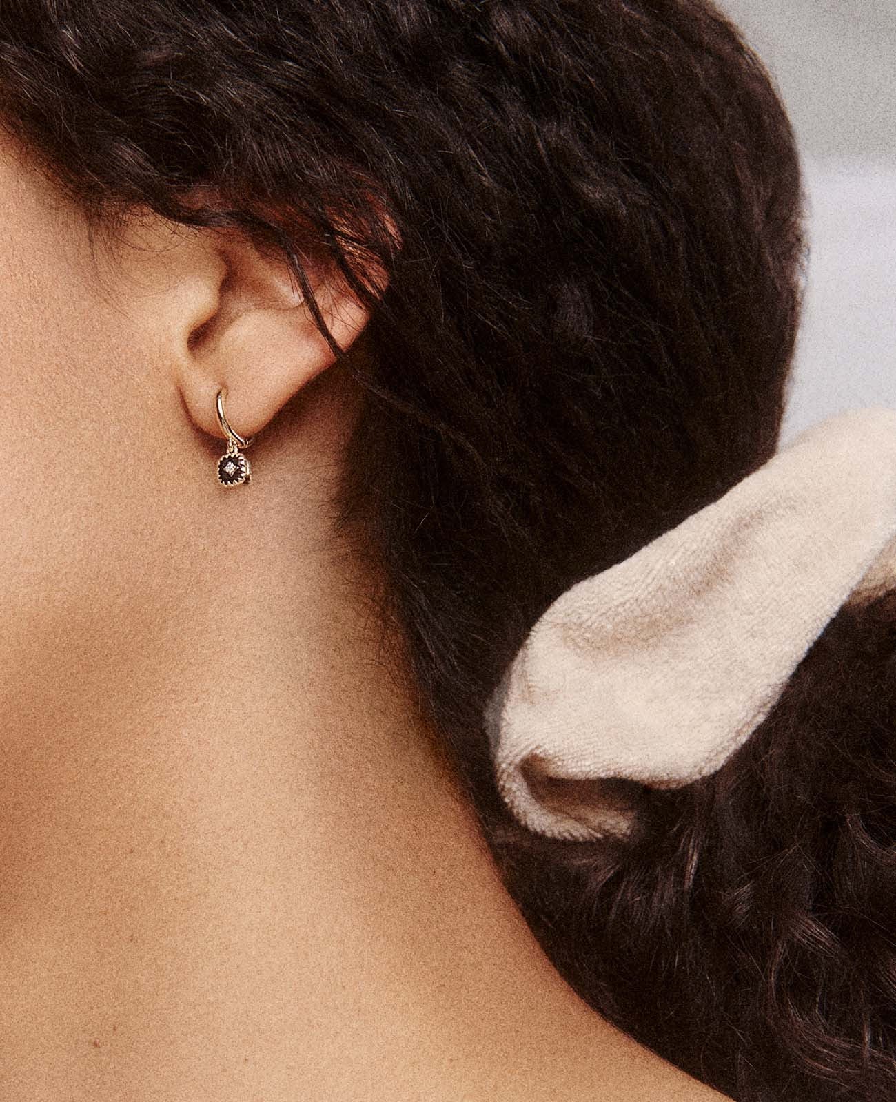 Mono boucle d'oreille Pierrot en or avec diamant - Diamant