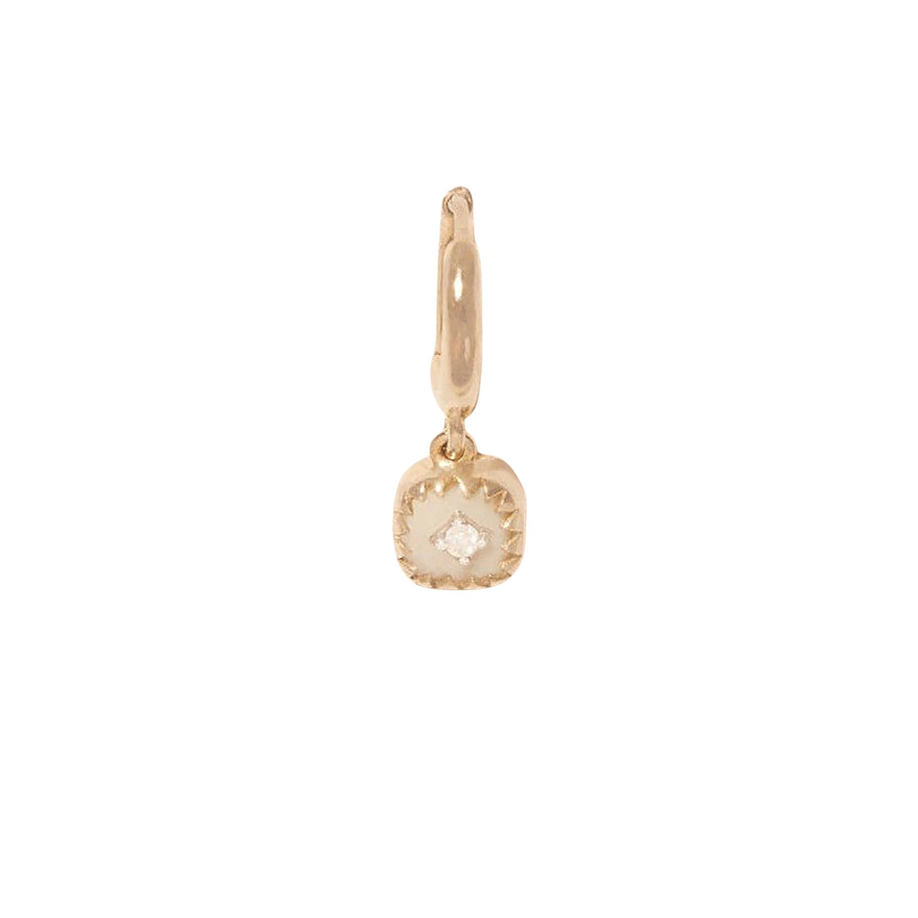 Mono boucle d'oreille Pierrot en or avec diamant - Diamant
