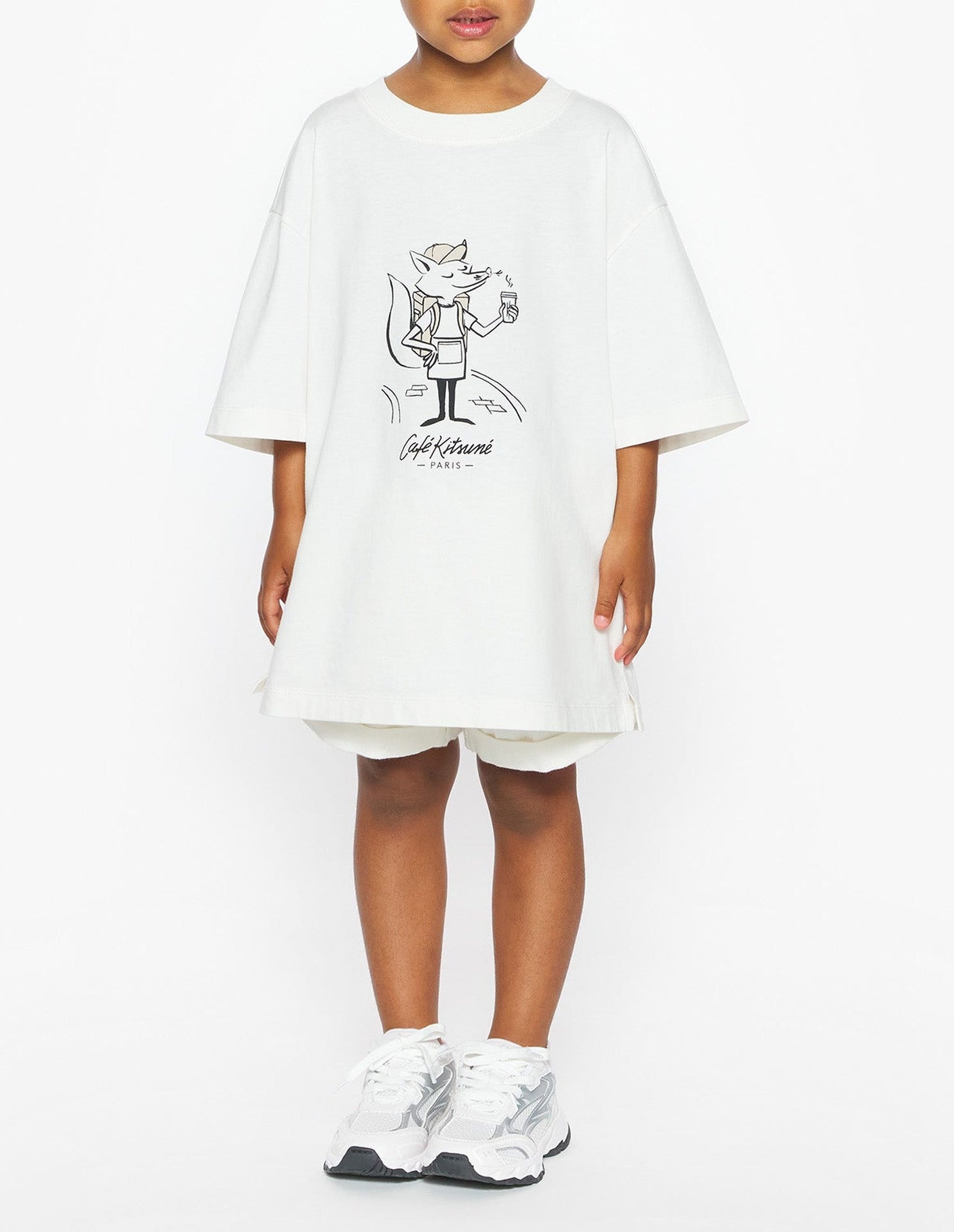 Children's Delivery Barista Fox T-shirt - Tapioca