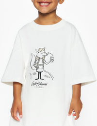 Children's Delivery Barista Fox T-shirt - Tapioca