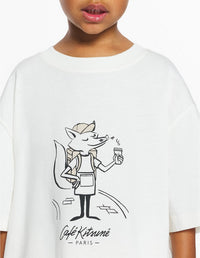 Children's Delivery Barista Fox T-shirt - Tapioca
