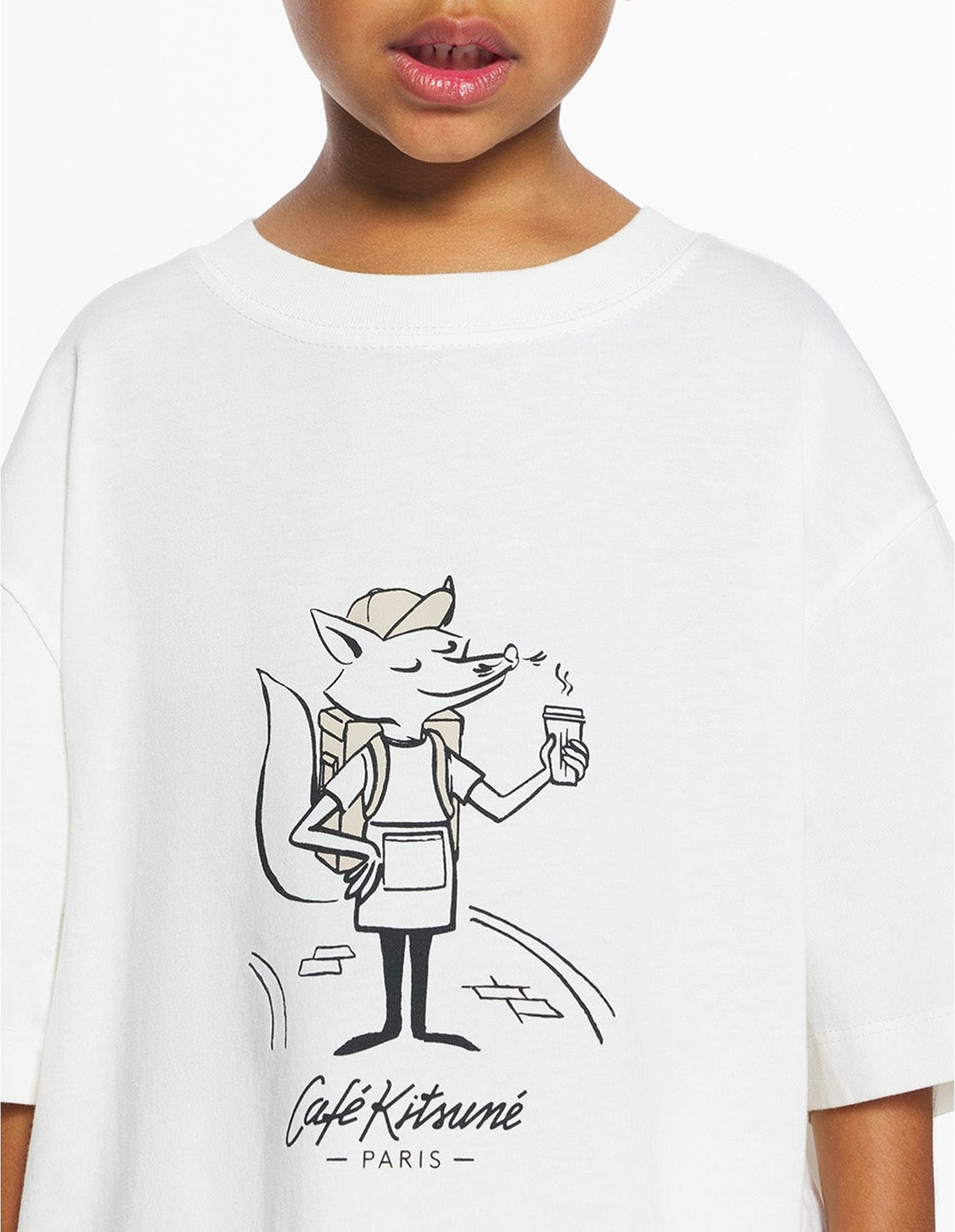 Children's Delivery Barista Fox T-shirt - Tapioca