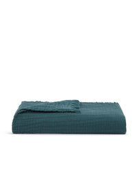4-ply cotton gauze blanket - Aqua Green