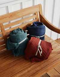 4-ply cotton gauze blanket - Aqua Green