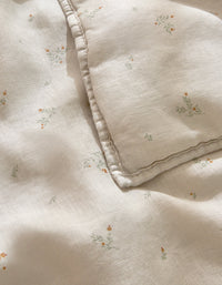 Plaid moelleux en lin lavé - Beige