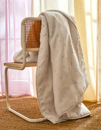 Plaid moelleux en lin lavé - Beige