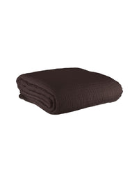 Plaid Copertina en gaze de coton - Olive noire